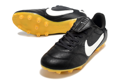 Nike The Premier 3 FG Low-Tops Soccer Cleats - Black/White/Yellow