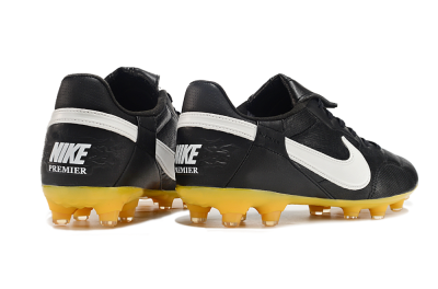 Nike The Premier 3 FG Low-Tops Soccer Cleats - Black/White/Yellow
