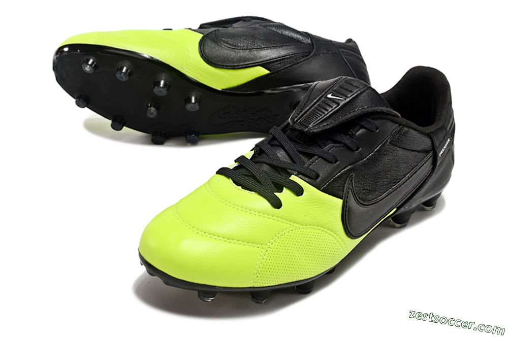 Nike The Premier 3 FG Low-Tops Soccer Cleats - Yellow/Black/White 3