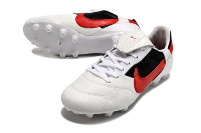 Nike The Premier 3 FG Low-Tops Soccer Cleats - Beige/Red/Black