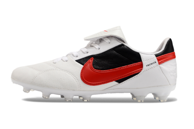 Nike The Premier 3 FG Low-Tops Soccer Cleats - Beige/Red/Black