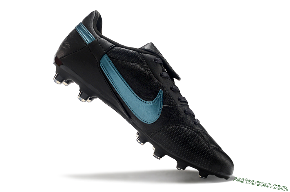 Nike The Premier 3 FG Low-Tops Soccer Cleats - Black/Silver/Blue 4