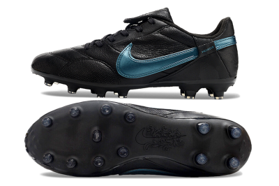 Nike The Premier 3 FG Low-Tops Soccer Cleats - Black/Silver/Blue