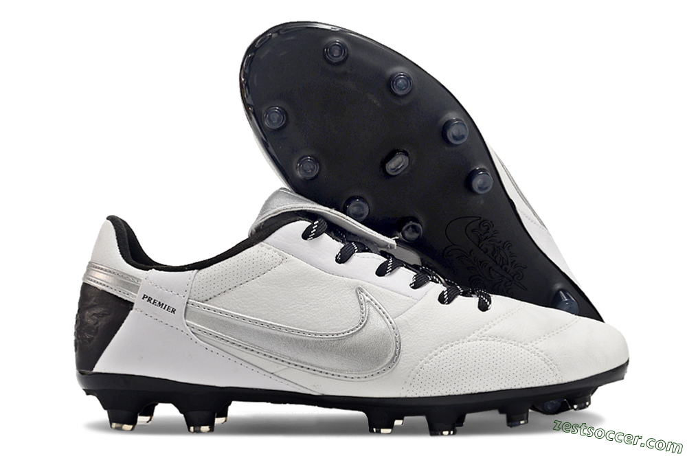Nike The Premier 3 FG Low-Tops Soccer Cleats - Beige/Silver/Black 0