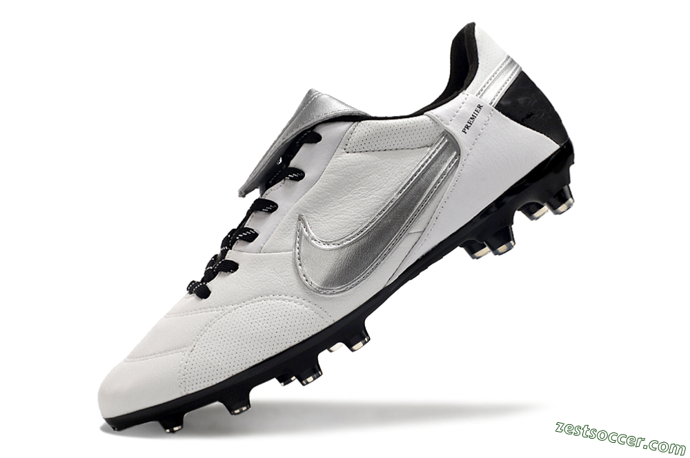 Nike The Premier 3 FG Low-Tops Soccer Cleats - Beige/Silver/Black 4