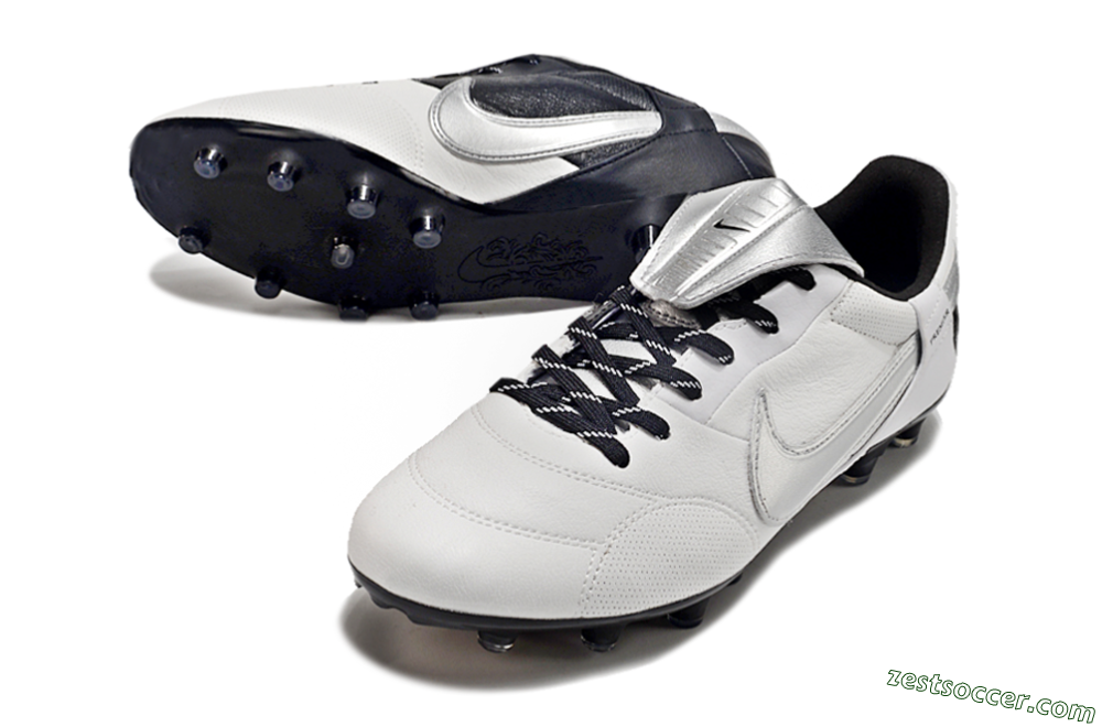Nike The Premier 3 FG Low-Tops Soccer Cleats - Beige/Silver/Black 3