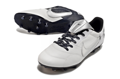 Nike The Premier 3 FG Low-Tops Soccer Cleats - Beige/Silver/Black