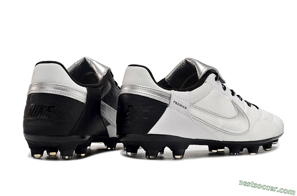 Nike The Premier 3 FG Low-Tops Soccer Cleats - Beige/Silver/Black 5