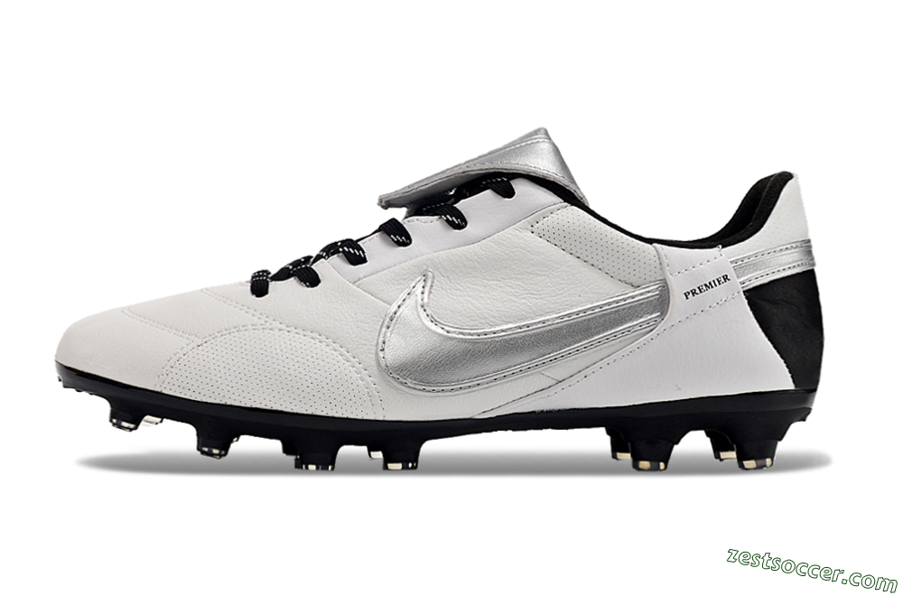 Nike The Premier 3 FG Low-Tops Soccer Cleats - Beige/Silver/Black 2