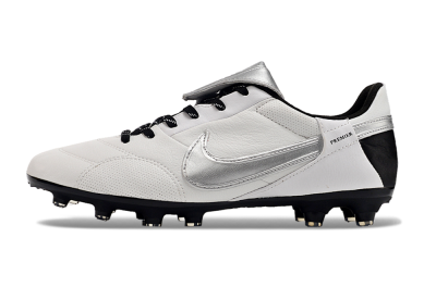 Nike The Premier 3 FG Low-Tops Soccer Cleats - Beige/Silver/Black