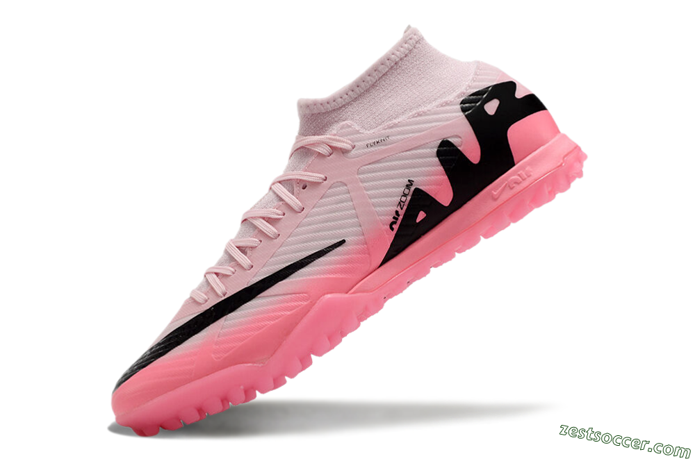 Nike Air Zoom Mercurial Superfly 9 Academy TF High-Tops Soccer Shoes - Pink/Black 5