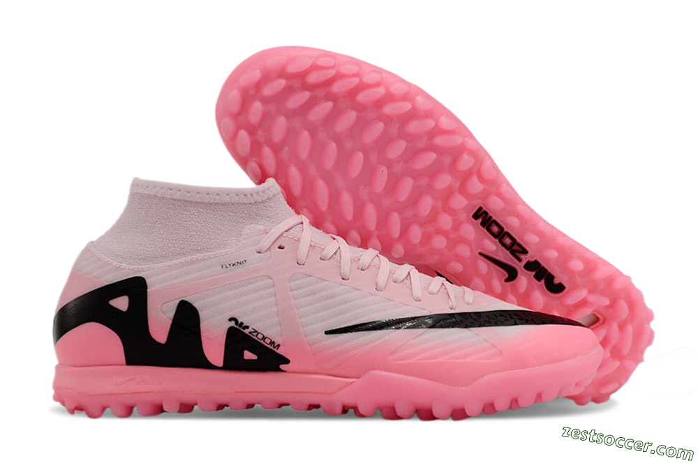 Nike Air Zoom Mercurial Superfly 9 Academy TF High-Tops Soccer Shoes - Pink/Black 0