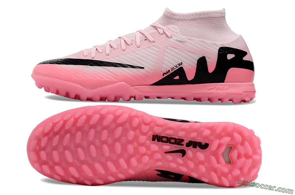 Nike Air Zoom Mercurial Superfly 9 Academy TF High-Tops Soccer Shoes - Pink/Black 1