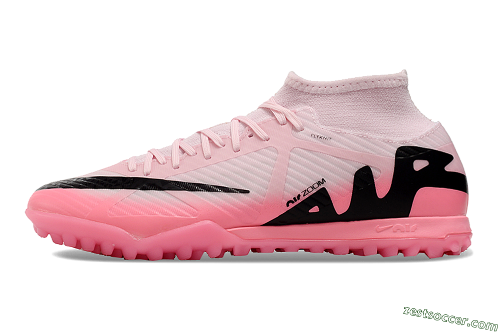 Nike Air Zoom Mercurial Superfly 9 Academy TF High-Tops Soccer Shoes - Pink/Black 2