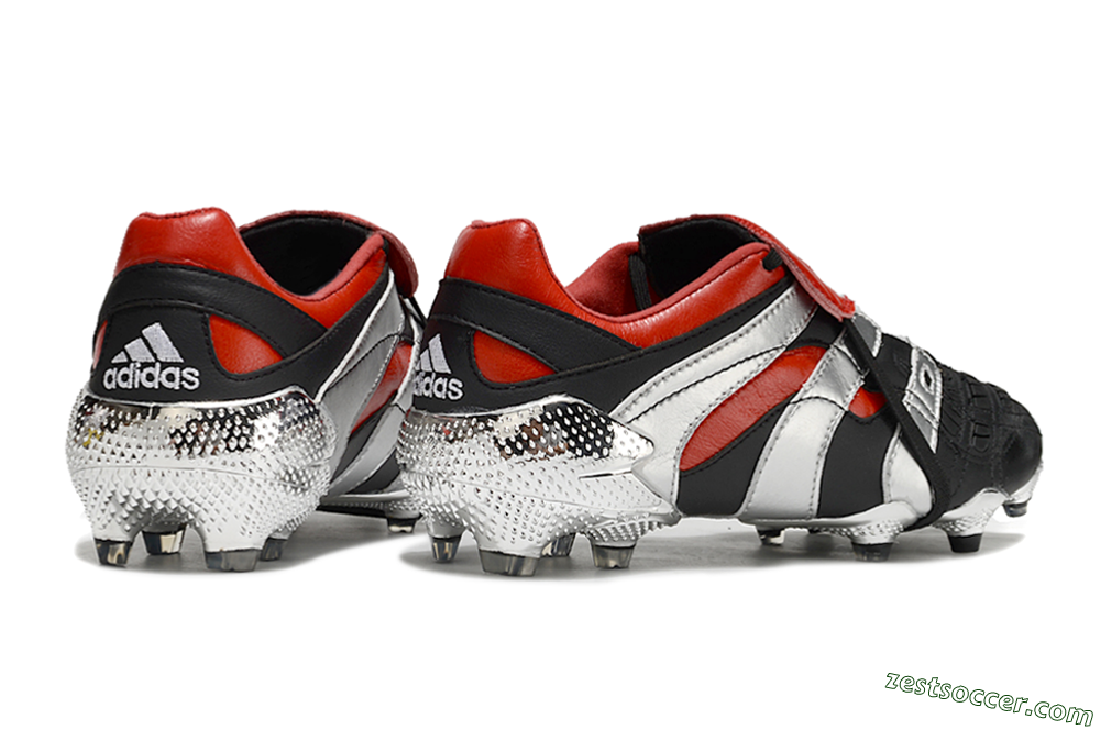 Adidas Predator Accelerator FG Low-Tops Soccer Cleats - Black/Silver/Red 6