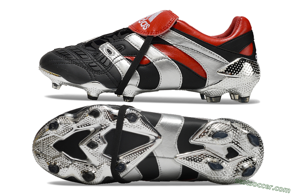 Adidas Predator Accelerator FG Low-Tops Soccer Cleats - Black/Silver/Red 1