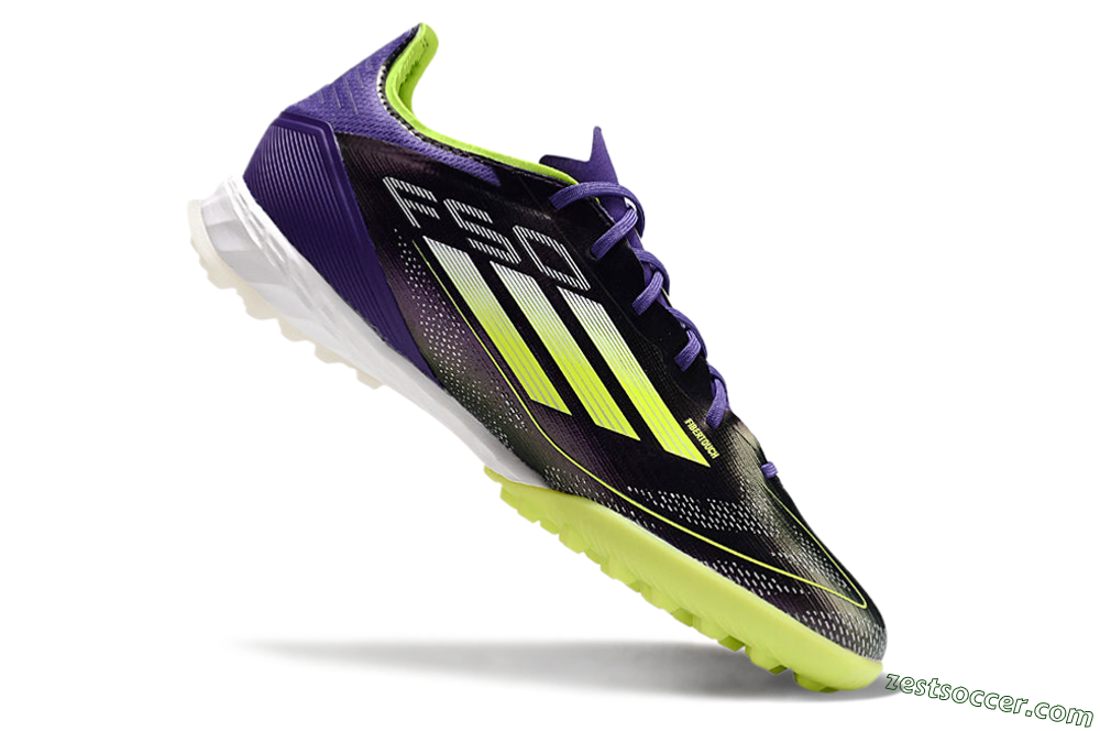 Adidas F50 Elite TF Low-Tops Soccer Shoes - Purple/Yellow/White 2