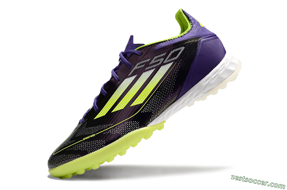 Adidas F50 Elite TF Low-Tops Soccer Shoes - Purple/Yellow/White 0