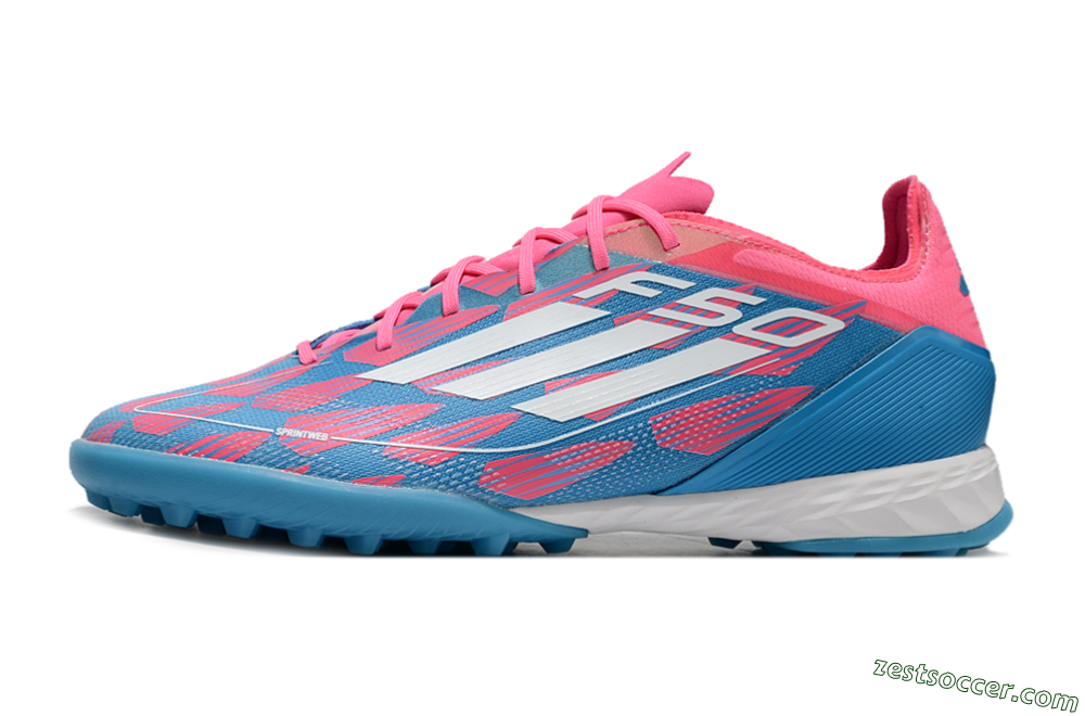 Adidas F50 Elite FG Low-Tops Soccer Cleats - Blue/Pink/White 2