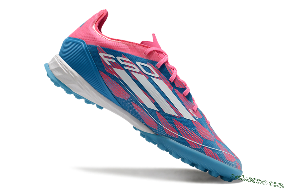 Adidas F50 Elite FG Low-Tops Soccer Cleats - Blue/Pink/White 4