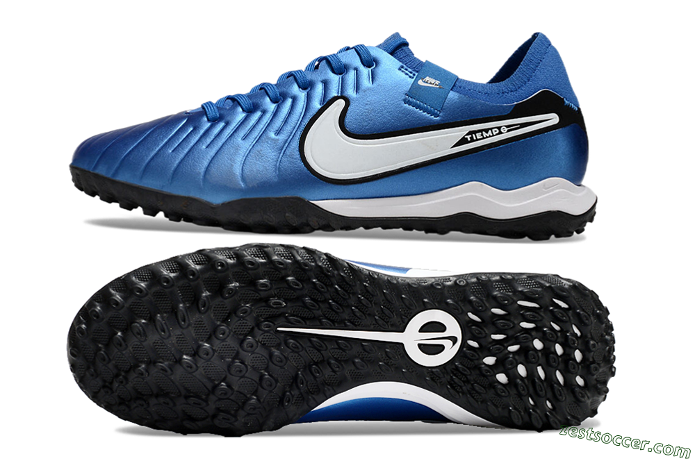 Nike Tiempo Legend 10 Elite TF Low-Tops Soccer Shoes - Blue/White/Black 1