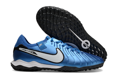Nike Tiempo Legend 10 Elite TF Low-Tops Soccer Shoes - Blue/White/Black