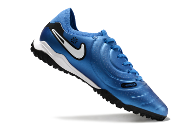 Nike Tiempo Legend 10 Elite TF Low-Tops Soccer Shoes - Blue/White/Black