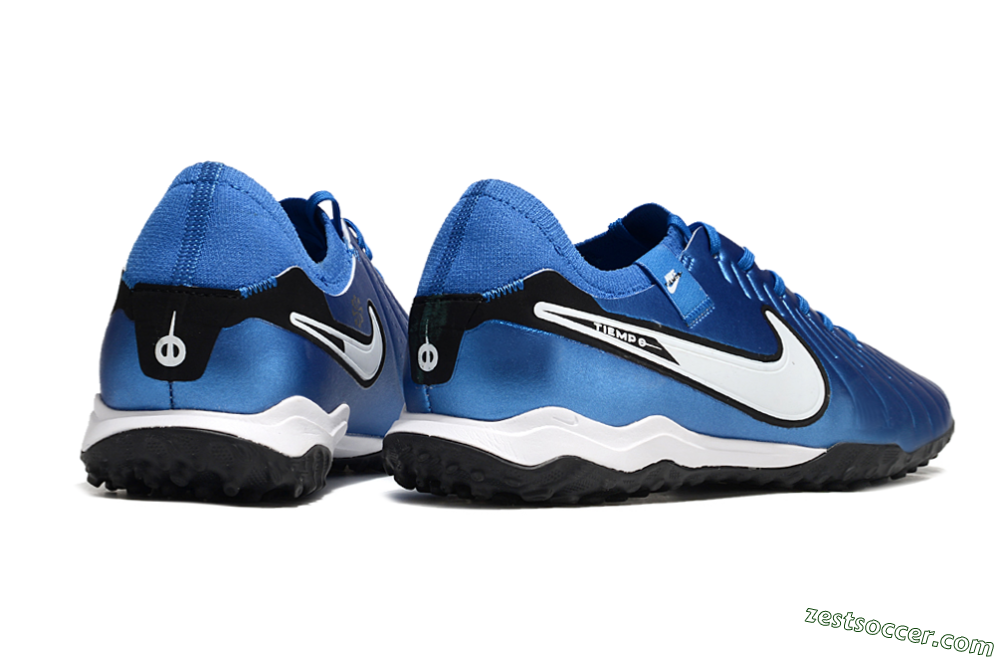 Nike Tiempo Legend 10 Elite TF Low-Tops Soccer Shoes - Blue/White/Black 6