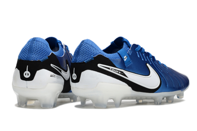 Nike Tiempo Legend 10 Elite FG Low-Tops Soccer Cleats - Blue/White/Black