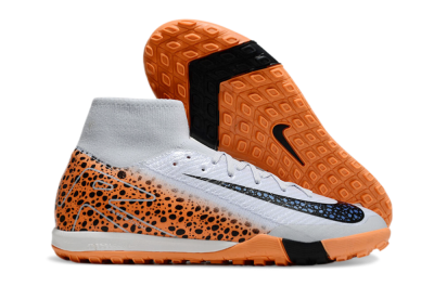 Nike Air Zoom Mercurial Superfly 10 Elite TF High-Tops Soccer Shoes - Grey/Orange/Black
