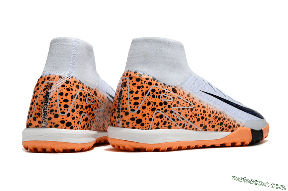 Nike Air Zoom Mercurial Superfly 10 Elite TF High-Tops Soccer Shoes - Grey/Orange/Black 6