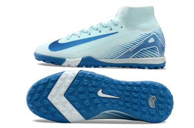 Nike Air Zoom Mercurial Superfly 10 Elite TF High-Tops Soccer Shoes - Jade/Beige/Blue