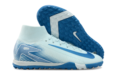 Nike Air Zoom Mercurial Superfly 10 Elite TF High-Tops Soccer Shoes - Jade/Beige/Blue