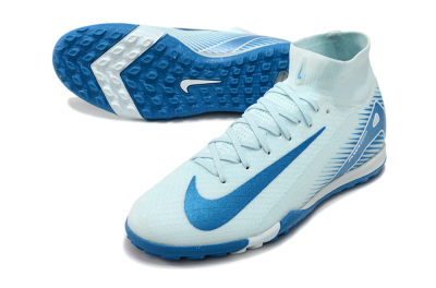 Nike Air Zoom Mercurial Superfly 10 Elite TF High-Tops Soccer Shoes - Jade/Beige/Blue