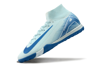 Nike Air Zoom Mercurial Superfly 10 Elite TF High-Tops Soccer Shoes - Jade/Beige/Blue
