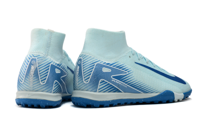 Nike Air Zoom Mercurial Superfly 10 Elite TF High-Tops Soccer Shoes - Jade/Beige/Blue