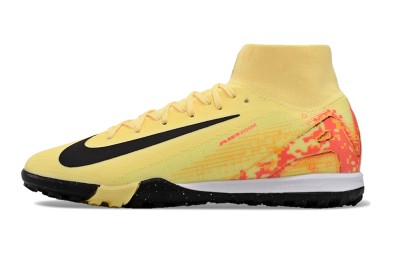 Nike Air Zoom Mercurial Superfly 10 Elite TF High-Tops Soccer Shoes - Yellow/Pink/Black