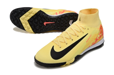 Nike Air Zoom Mercurial Superfly 10 Elite TF High-Tops Soccer Shoes - Yellow/Pink/Black