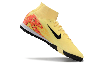 Nike Air Zoom Mercurial Superfly 10 Elite TF High-Tops Soccer Shoes - Yellow/Pink/Black