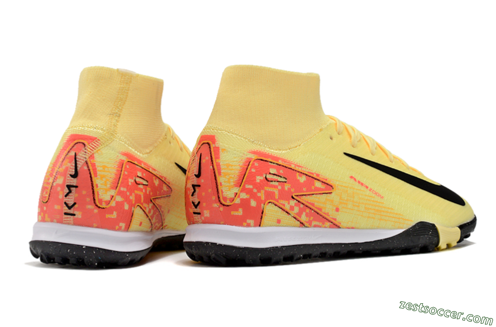 Nike Air Zoom Mercurial Superfly 10 Elite TF High-Tops Soccer Shoes - Yellow/Pink/Black 6
