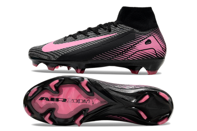 Nike Air Zoom Mercurial Superfly 10 Elite FG High-Tops Soccer Cleats - Black/Pink