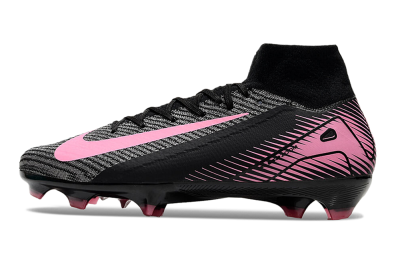 Nike Air Zoom Mercurial Superfly 10 Elite FG High-Tops Soccer Cleats - Black/Pink
