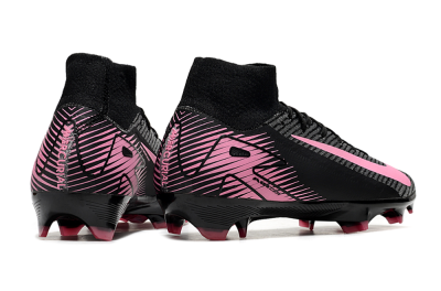 Nike Air Zoom Mercurial Superfly 10 Elite FG High-Tops Soccer Cleats - Black/Pink