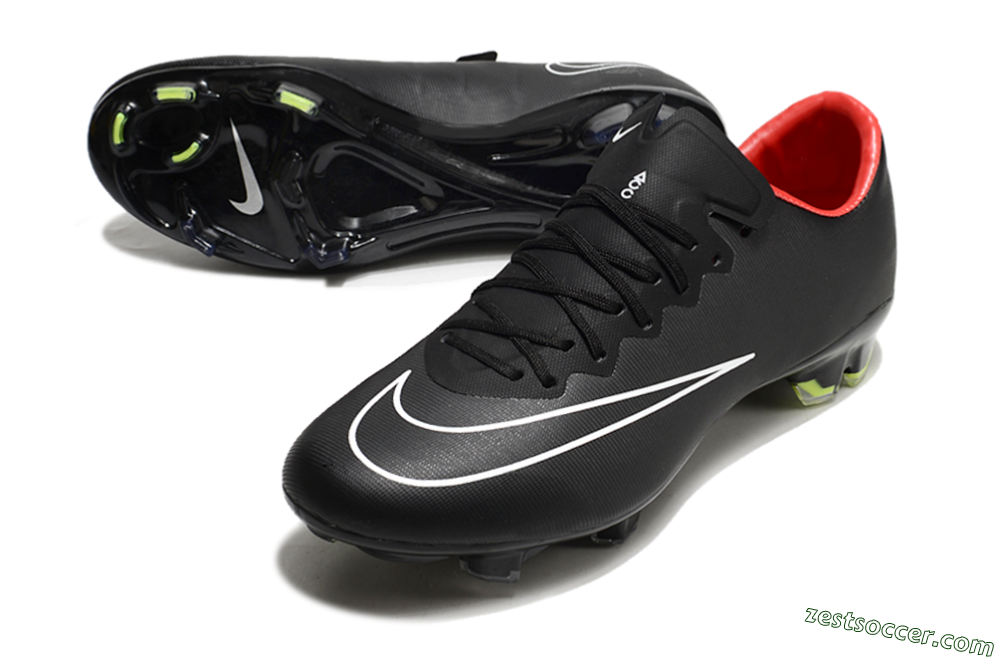 Nike Mercurial Vapor 10 FG Low-Tops Soccer Cleats - Black/White/Orange 3