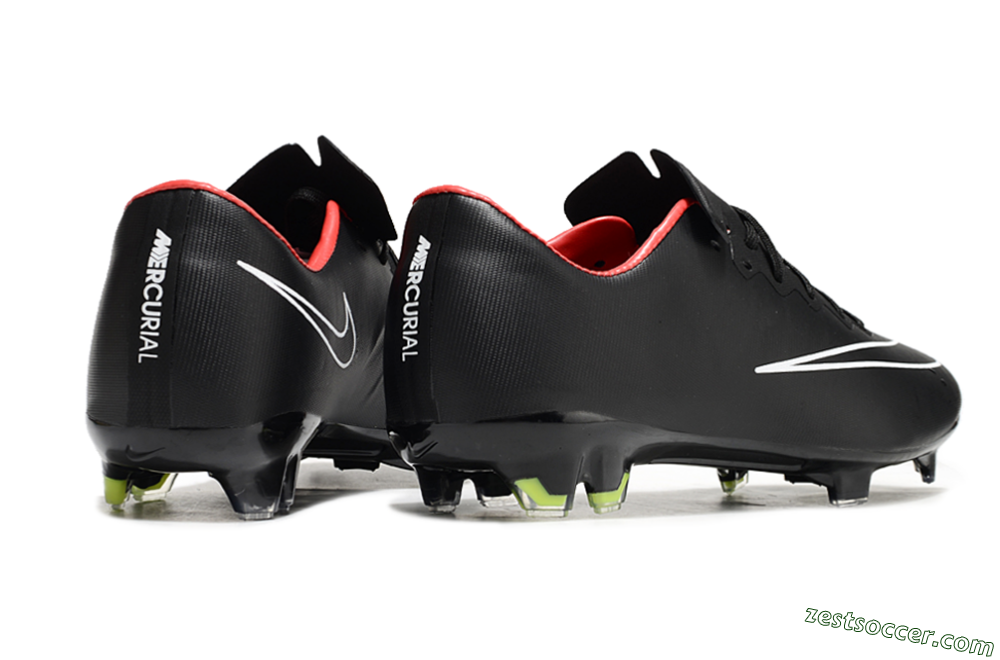Nike Mercurial Vapor 10 FG Low-Tops Soccer Cleats - Black/White/Orange 6