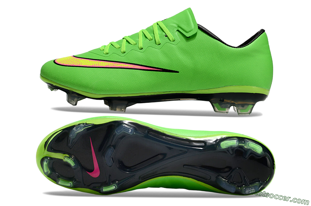 Nike Mercurial Vapor 10 FG Low-Tops Soccer Cleats - Yellow/Red/Gold 1