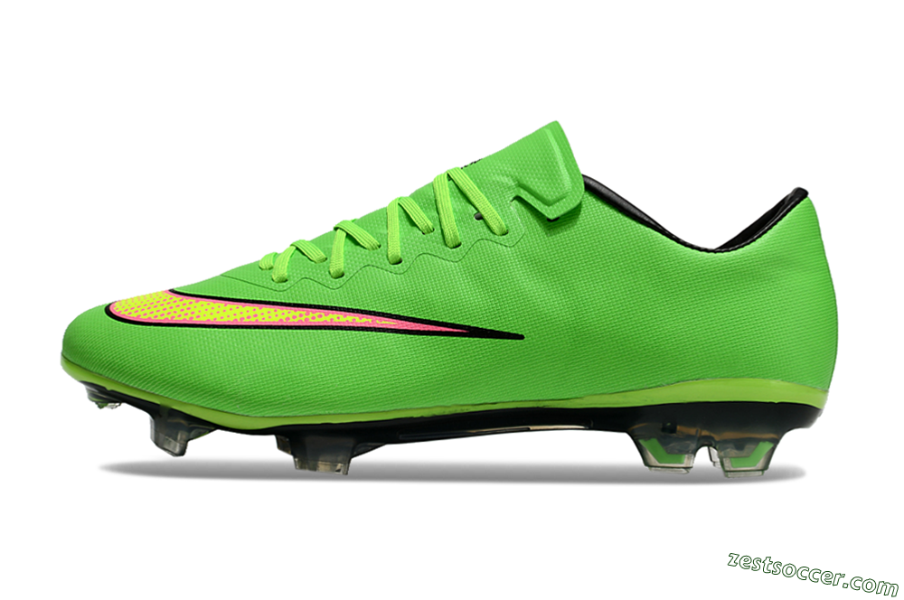 Nike Mercurial Vapor 10 FG Low-Tops Soccer Cleats - Yellow/Red/Gold 2
