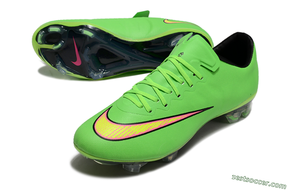Nike Mercurial Vapor 10 FG Low-Tops Soccer Cleats - Yellow/Red/Gold 3