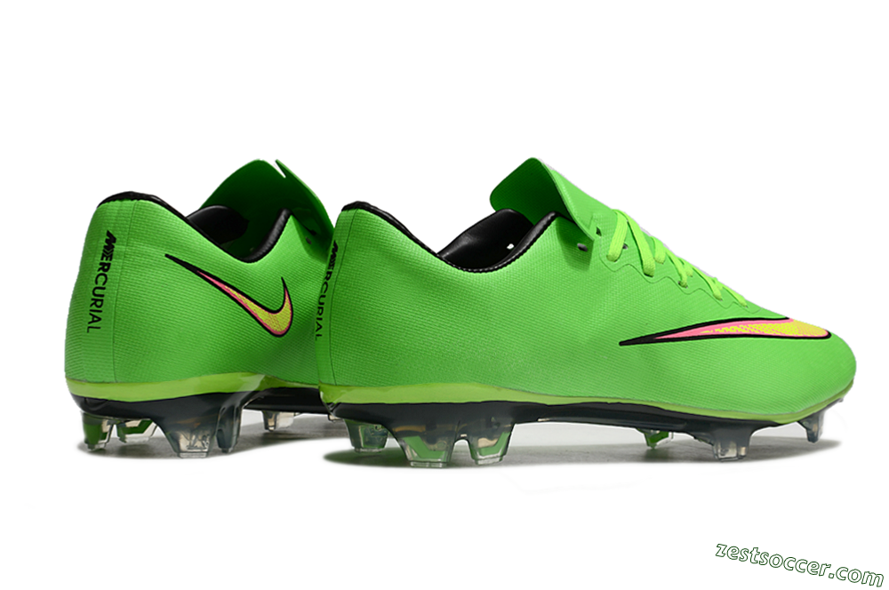 Nike Mercurial Vapor 10 FG Low-Tops Soccer Cleats - Yellow/Red/Gold 6