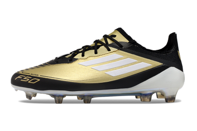 Adidas F50 Adizero Messi FG Low-Tops Soccer Cleats - Gold/White/Black